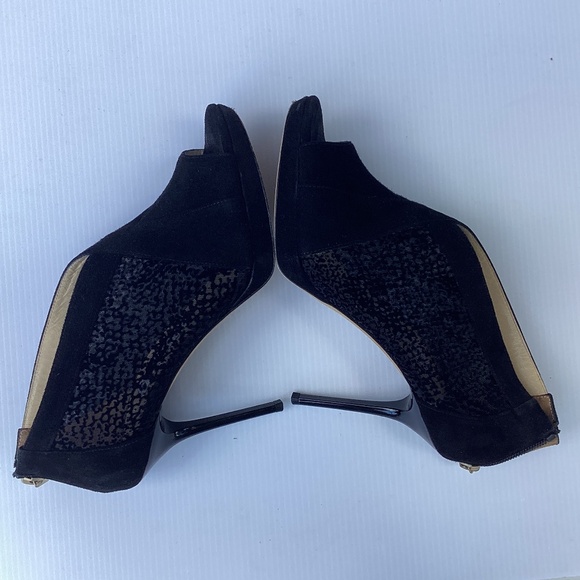 Jimmy Choo - Stiletto bootie - Open toe - Mesh and Suede 38.5 / 8 - Picture 6 of 7